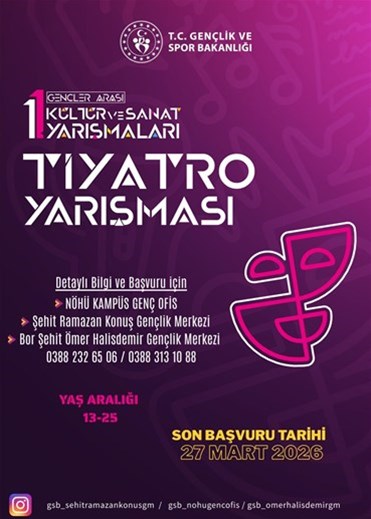 2026 Gençler Arası Kültür ve Sanat Yarışmaları başvuruları başladı!